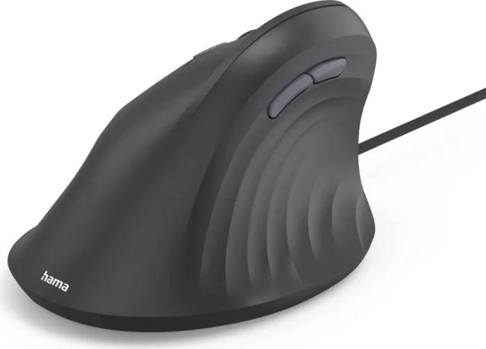 Hama ECM-500L Vertical Maus schwarz, Linkshänder, USB