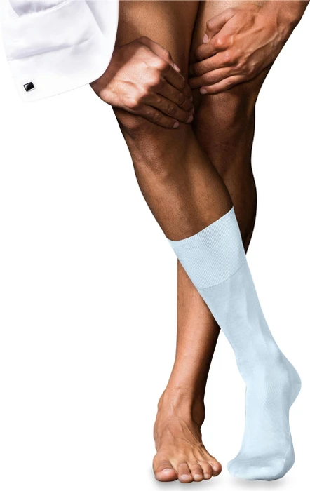 Falke No. 9 Pure Fil d'Écosse Socken light blue (Herren)