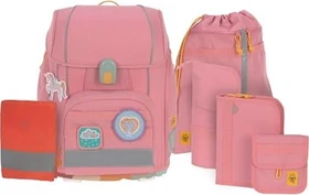 Lässig Boxy Unique pink Schultaschen-Set, 7-tlg.