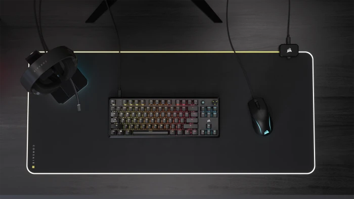Corsair Gaming K70 CORE TKL RGB, schwarz, MLX RED V2, USB, ES