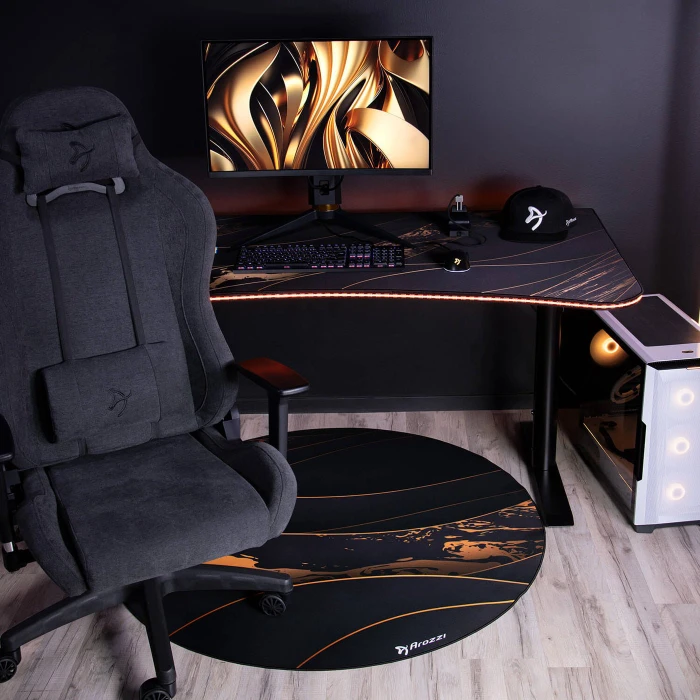 Arozzi Zona Bodenschutzmatte, Black Gold, rund, weich