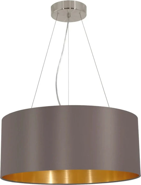 Eglo Maserlo Pendelleuchte/Schirmleuchte 53cm cappuccino/gold