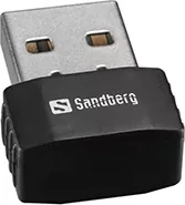 Sandberg Micro Wifi Dongle, 2.4GHz/5GHz WLAN, USB-A 2.0