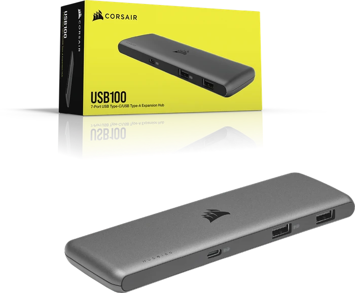 Corsair USB100 7-Port USB-C/USB-A Expansion Hub, USB-C 3.0 [Buchse]