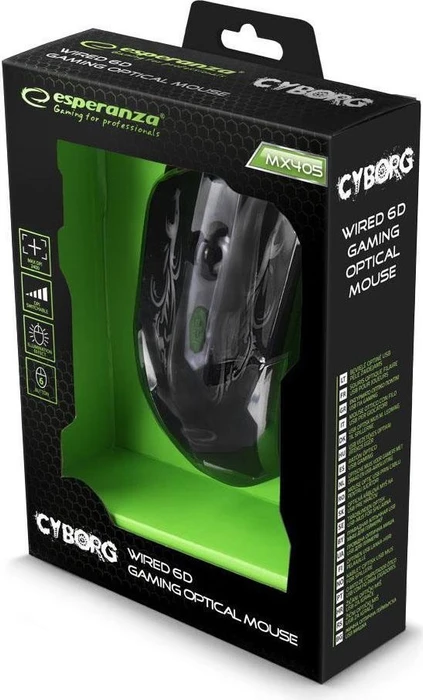 Esperanza Cyborg 6D grün, USB
