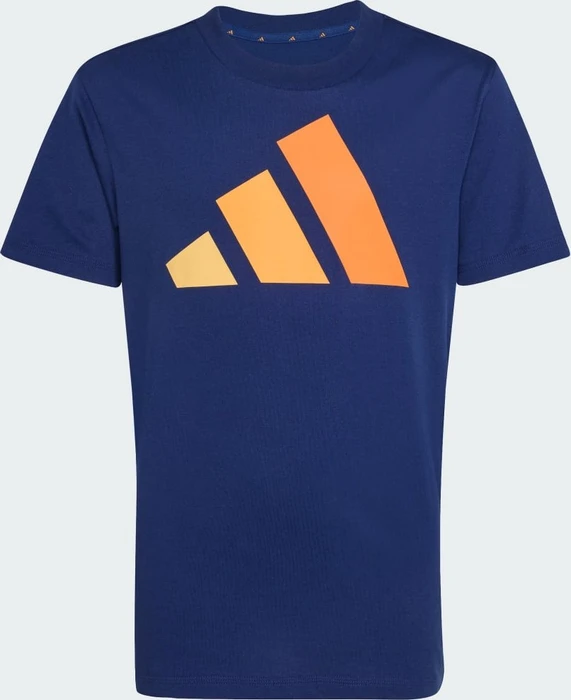 adidas Essentials T-Shirt kurzarm dark blue/semi ice tangerine/pure tangerine/pure orange (Junior)