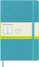 Moleskine Klassik Notizbuch, 130x210mm, glatt, fester Einband Large, riffblau, 240 Blatt