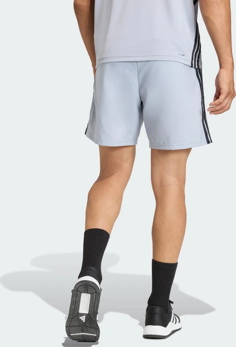 adidas Workout Essentials Base 3 Stripes Hose kurz halo silver/black (Herren)