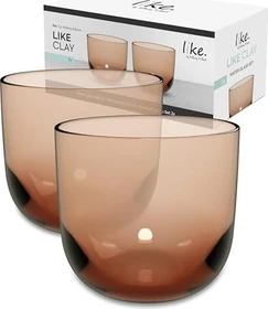 like by Villeroy & Boch Like Clay Trinkglas, 2 Stück