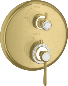 Hansgrohe Axor Montreux Thermostat Unterputz mit Hebelgriff und Absperrventil brushed brass