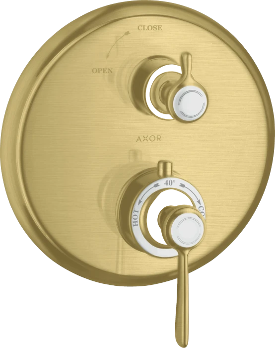 Hansgrohe Axor Montreux Thermostat Unterputz mit Hebelgriff und Absperrventil brushed brass
