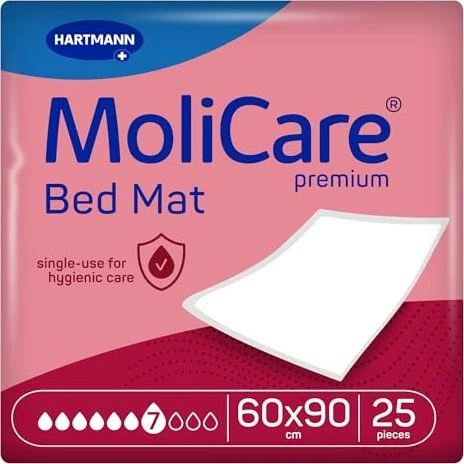 Hartmann MoliCare Premium Bed Mat 7 Tropfen Bettschutzeinlage, 60x90cm, 25 Stück