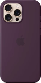 Apple Silikon Case mit MagSafe für iPhone 16 Pro Max Pflaume
