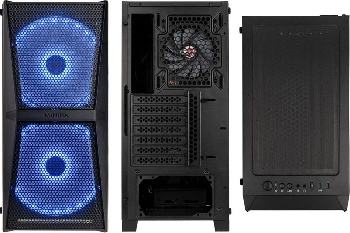 Raijintek Silenos MS Pro, schwarz, Glasfenster