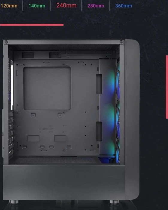 Thermaltake S200 TG, schwarz, Glasfenster