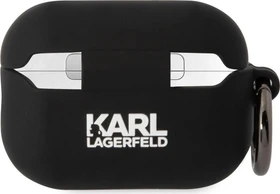 Karl Lagerfeld 3D Logo NFT Choupette Head Case für Apple AirPods Pro 2 schwarz