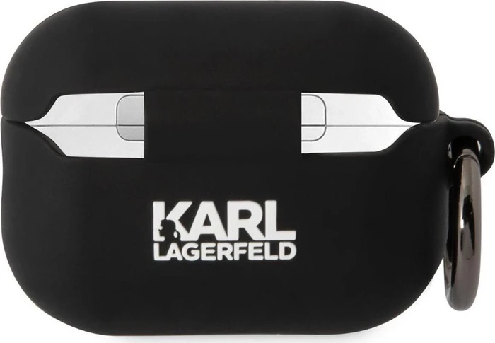 Karl Lagerfeld 3D Logo NFT Choupette Head Case für Apple AirPods Pro 2 schwarz