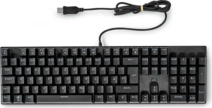 Nedis Wired Gaming Keyboard, schwarz, LEDs RGB, USB, DE