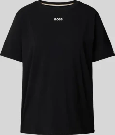 Hugo Boss Logo-Print T-Shirt kurzarm schwarz (Damen)