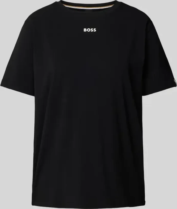 Hugo Boss Logo-Print T-Shirt kurzarm schwarz (Damen)