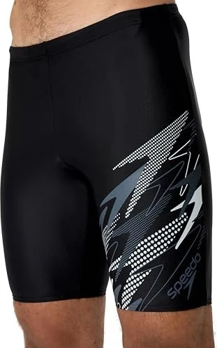 Speedo Medley Logo Jammer Badehose grau/schwarz (Herren)