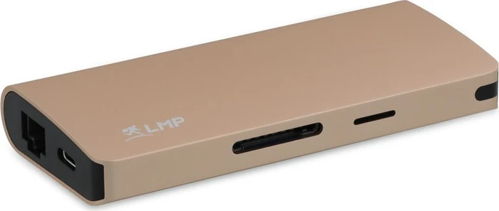 LMP USB-C Travel Dock, 9-Port, USB-C 3.0 [Stecker], gold