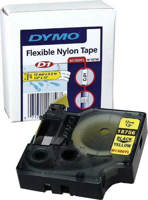 Dymo ID1 Industrial Rhino Pro Beschriftungsband, 12mm, schwarz/orange