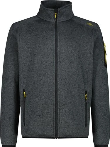 CMP Melange Knit Tech Heavy Fleece Jacke grey/nero (Herren)
