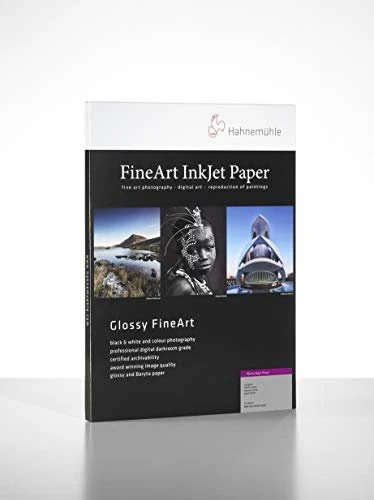 Hahnemühle Digital Glossy FineArt Photo Rag Pearl Fotopapier perlglänzend naturweiß, A3, 320g/m², 25 Blatt