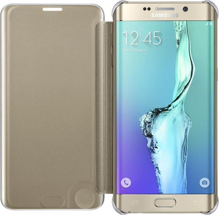Samsung Clear View Cover für Galaxy S6 Edge+ gold