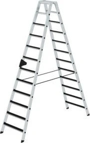 Günzburger Steigtechnik clip-step Alu 2-tlg. Stehleiter, 2x 12 Stufen