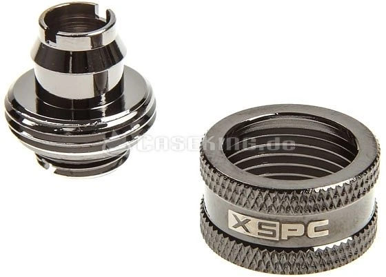 XSPC Anschluss G1/4" auf 16/10mm schwarz chrome V2