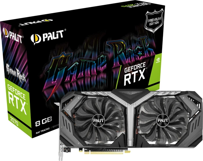 Palit GeForce RTX 2070 GameRock Premium, 8GB GDDR6, HDMI, USB-C, 3x DP