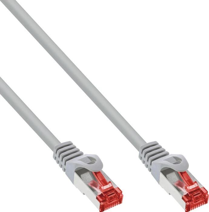 INLINE Patchkabel, S/FTP (PiMf), Cat,6, 250MHz, PVC, Kupfer, grau, 10m Image