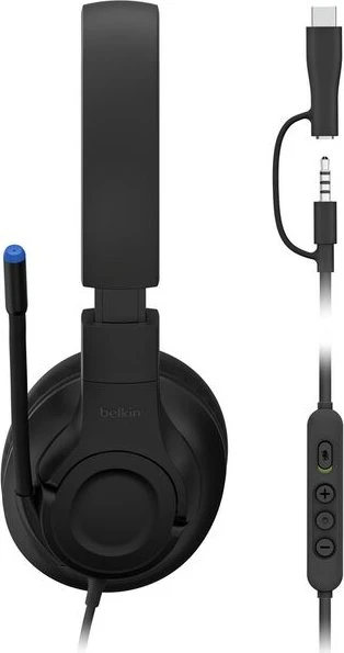 Belkin Inspire Kinderkopfhörer mit Kabel für Nintendo Switch 2 schwarz