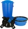 Kerbl Futter- und Wasserbehälter inkl. 250ml Reisenapf, 2x 350ml, blau/schwarz Vorschaubild