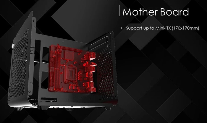 Raijintek Metis Evo TGS, weiß/schwarz, Glasfenster, Mini-ITX