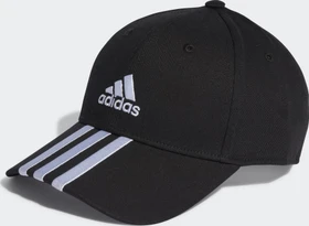 adidas 3-Streifen Cotton Twill Baseball Kappe schwarz/weiß