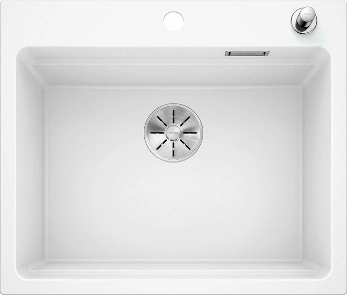 Blanco Etagon 6 InFino Einbau Becken mittig mit Ablauffernbedienung weiß
