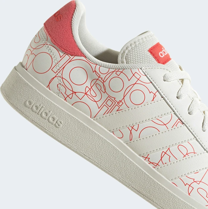 adidas Grand Court Base 2.0 off white/preloved scarlet (Herren)