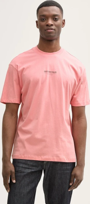 Tom Tailor Relaxed Fit aus Baumwolle T-Shirt kurzarm peach pink (Herren)