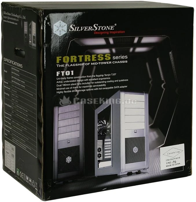 SilverStone Fortress FT01 USB 2.0 silber, Acrylfenster