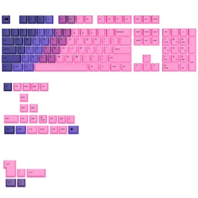 Glorious GPBT Gradient V2 Keycaps, Kunststoff (PBT), Nebula, rosa/violett, 131 Tasten, ANSI-US