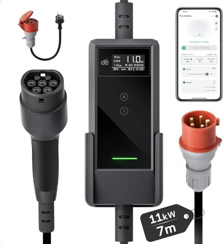 dé Mobile Wallbox 11kW mit APP, 7m Ladekabel