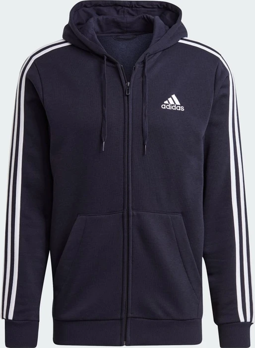 adidas Essentials Fleece 3-Streifen Hoodie legend ink (Herren)