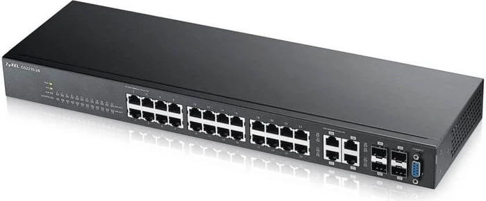 Zyxel GS2210 Rackmount Gigabit Managed Switch, 24x RJ-45, 4x RJ-45/SFP