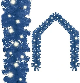 vidaXL Weihnachtsgirlande 5m blau LED 75x warmweiß