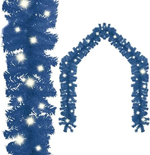 vidaXL Weihnachtsgirlande 5m blau LED 75x warmweiß