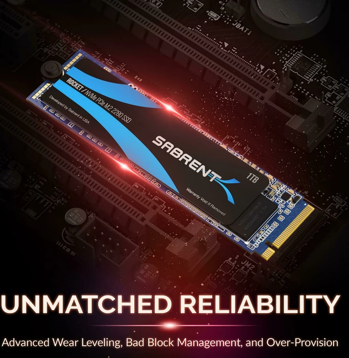 Sabrent Rocket 1TB, M.2 2280 / M-Key / PCIe 3.1 x4
