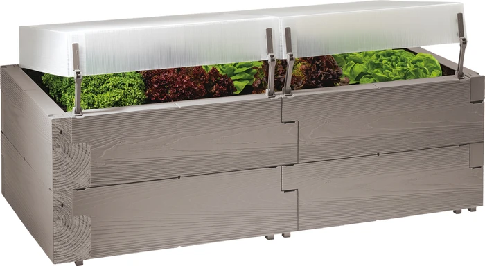 Juwel Timber Hochbeet Komplett-Set mit Thermohaube 130x60cm